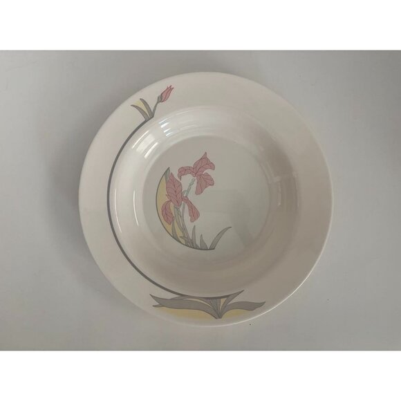 ARCOPAL France Serving Plate and Bowl Table Charm Diana Pattern Pink Iris - Picture 6 of 8